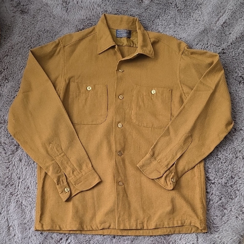 Pendleton Vintage Men's caramel Brown Shirt Jacket size medium